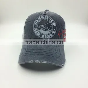 Cutomized Fashion Embroidery Hard Wash Worn Out Mesh Cap thumbnail-2