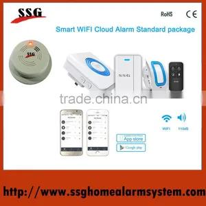 100m Wireless Working Range Smoke Detector Work With APP Control Home Alarm System Panel thumbnail-1