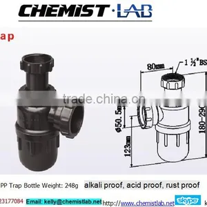 Chemical Resistant Plastic Bottle Trap for Sink thumbnail-2