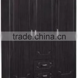 3 Doors Stylish Wardrobe, Black Wardrobe Furniture Without Mirror, MDF Furniture For Bedroom thumbnail-1