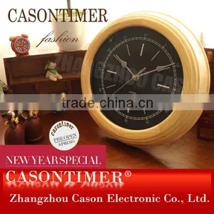 Round Wood Wall Clock thumbnail-2