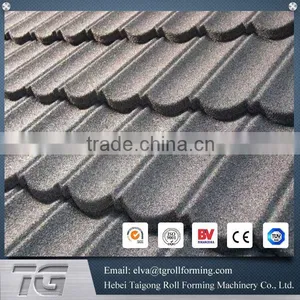 High Frequency Automatic Stone Coated Metal Roof Tile Making Machine thumbnail-6
