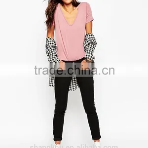 Girls New Fashion Design t Shirt Top Fashion Plain t Shirt thumbnail-4