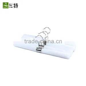 2 Colors Straight White Black Sponge Inside Exuisite Stainless Steel Coat Hanger thumbnail-2