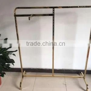 Gold Clothing Rack/single Bar Metal Used Clothing Racks for Sale/gold Color Clothes Rack thumbnail-1