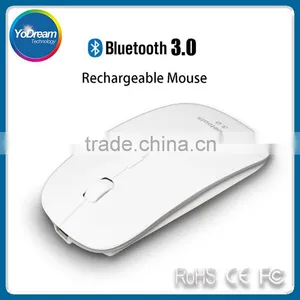 Ultra Slim Designer Rechargeable AA Battery Bluetooth 3.0 Wireless Mouse 1000 1200 1600 DPI CE ROHS FCC Certificate thumbnail-5