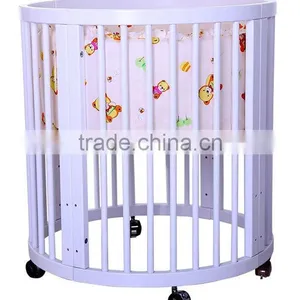 American Style Wooden Baby Cot Furniture thumbnail-1
