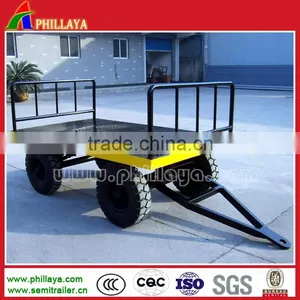 30 Tons Side Wall Bulk Cargo Transport Drawbar / Full Small Car Trailer for Sale thumbnail-1