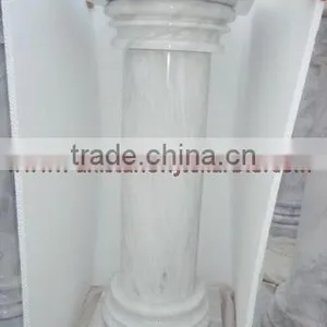 NATURAL COLOR ZIARAT WHITE MARBLE PEDESTALS thumbnail-1