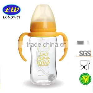 New 240ml Feeding Bottle Glass Customized Logo Baby Bottle Factory in China thumbnail-3