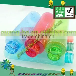 150ml 100% Biodegradable Non-toxic and Eco-friendly Material PLA Plastic Cosmetic/juice Bottle thumbnail-1