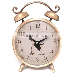Bedroom Table Clock Metal Decorative Desk Clock Alarm Clock thumbnail-1