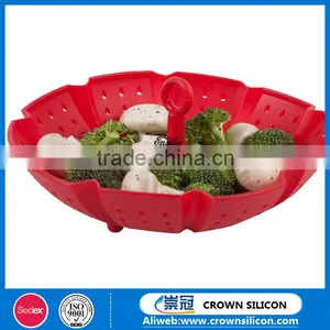 Flexible Silicone Food Steamer,Heat Resistant Silicone Steamer thumbnail-1