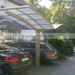Easy Construction Building Material Polycarbonate Bus Stop and Carport thumbnail-1