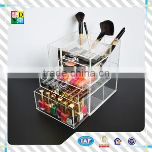 Customized Acrylic Make up Cosmetic Display Drawer / Acrylic Cosmetic Display Storage Drawer Box From Shenzhen Yidong thumbnail-6