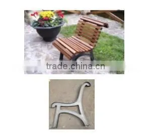 Antique Cast Iron Wooden Slats Bench Legs Outdoor Cast Iron Garden Bench Legs thumbnail-2