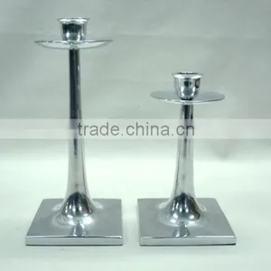 Polished Aluminum Candle Sticks,Home Decorative Candle Stand,Designer Aluminum Candle Sticks,Cheap Metal Candle Holder thumbnail-1