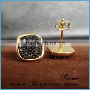 Fancy Stud Earring Latest Fashion Accessories Geode Earrings thumbnail-1
