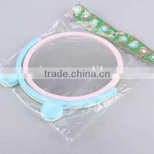 Colorful Round Plastic Double Sided With Double Round Foot Base Mirror thumbnail-4