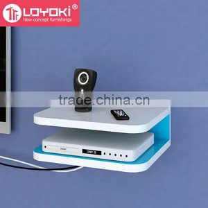 New Design Wall Mounted Mini TV Console Useful MDF Wood Wall Shelf Home Wall Decor thumbnail-1