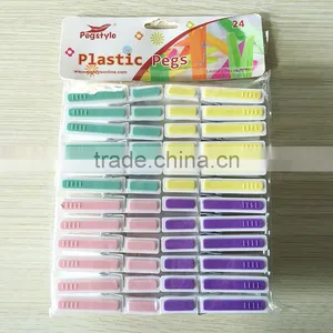 Set of 24pcs Soft Grip Plastic Clothes Pegs thumbnail-3