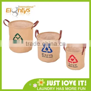 High Quality Large Capacity Hot Sale Cotton and Flax Cloth Bucket to Storage thumbnail-1