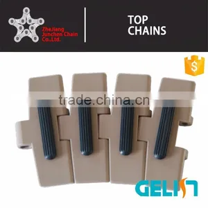 HF820 Simple Hinged Plactic Side Flexing Flat Top Chain/rubber Top Conveyor Chains With Rubber Blanket thumbnail-3
