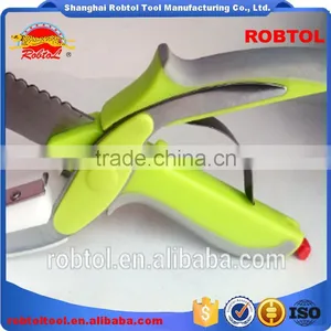 6 in 1 Kitchen Clever Scissors Shears Multi Function Clever Cutter Food Choppers Smart Knife Board Vegetable Slicer thumbnail-5