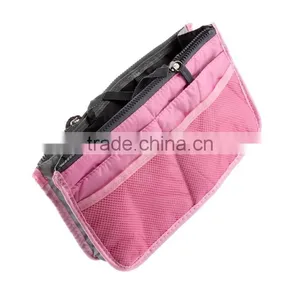 Korean Stylish Travel Cosmetic Bag Insert Woman Handbag Organiser Padded 6 Colors Organiser Bag Wholesale Handbag China thumbnail-1