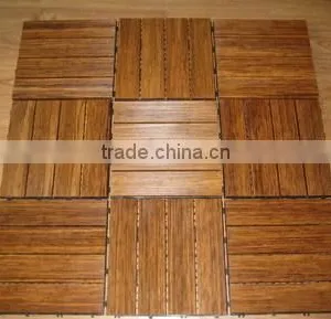 China Outdoor Deck Floor Covering Carbonized Color Strand Woven Bamboo Decking Tile Unit-KE-OS0825 thumbnail-1
