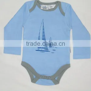 Newborn Baby Bodysuit 100% Organic Cotton White Baby Clothing Summer Style Long Sleeves Clothes thumbnail-4