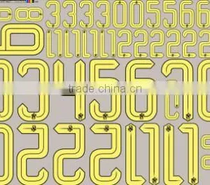 Custom Heat Transfer Sticker Plastisol Heat Transfer Iron on Jersey Number Sheet thumbnail-6