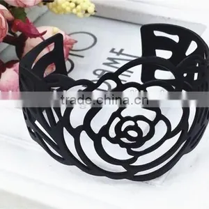 Preety Black Rose Hollow Jewelry Bangles for Girls thumbnail-1