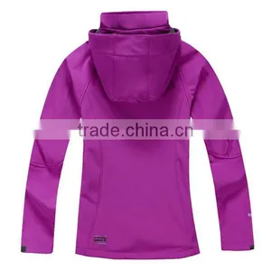 OEM ODM Customize Brand Women Outer Sports Polyester Soft Shell Jacket thumbnail-5