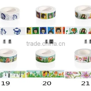 Colors 1.5cm*10m Washi Tape Flowers/cartoon Figure/animal Shape Pattern Paper Tape Decorative Tape thumbnail-2