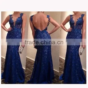 Walson Latest Fashion Elegant Blue Slim Girl Prom Dresses thumbnail-1