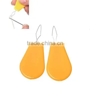 China Wholesale Orange Teardrop Shaped Steel Bow Wire Cross Stitch Needle Threaders thumbnail-1