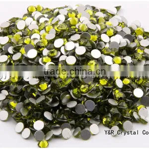 SS30 288pcs/lot Olivine Color High Quality Nails Flat Back Non HotFix Rhinestones thumbnail-3