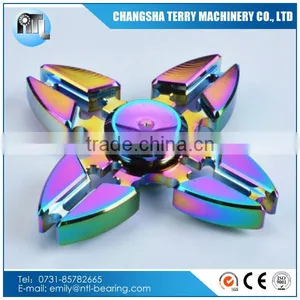 Rainbow Color Four Crab Aluminum Hand Spinner thumbnail-1