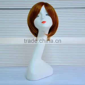 High Quality 2016 New Fashion Pink Wavy Short Bob Wig For Female Model thumbnail-4