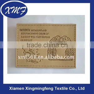 Recycled Leather Used Clothing With Metal Jeans Label thumbnail-1