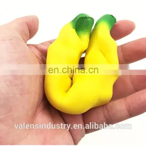 Wholesale Custom Anti Stress Soft PU Japan Squishy Kawaii Slow Rising Fruit Banana Foam Toys Supplier thumbnail-3