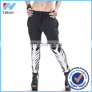 Trade Assurance 2016 New Womens Custom Dragon Sports Gym Jogger Wear Black Sweat Pants thumbnail-1