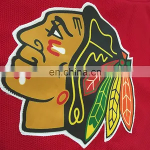 NHL 100% Polyester Custom Name/Number Red Chicago Blackhawks Hockey Jersey For Fans thumbnail-3