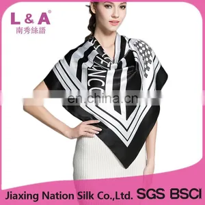2017 Lady Silk Satin Square Scarf thumbnail-3