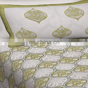 Indian Bedsheet Associated Handmade Work Jaipuri Throw Bedspread Bed Cover thumbnail-1