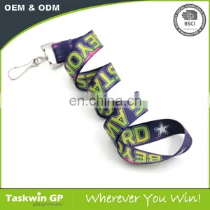Lanyard Manufacturer Free Sample Promotional Cheap Custom Printed Poyester Neck Lanyard With Logo thumbnail-1
