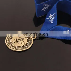 Custom Swimming Match Gold Metal thumbnail-4