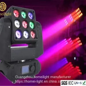 Stage Decoration Lamp 3X3 LED Shake Head Matrix 9 Moving Head Beam Light thumbnail-1