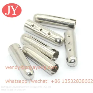 18mm Brass Silver Plating Bullet Shape Aglets for Shoe Lace thumbnail-5